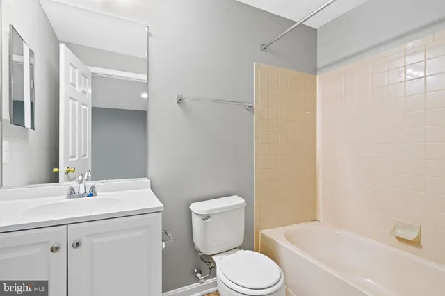 a bathroom with a sink a toilet and vanity