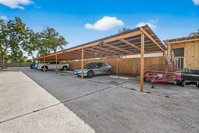 a view of a car garage