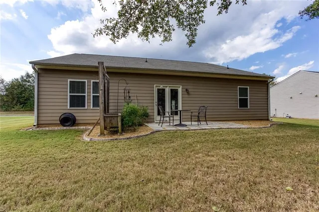 a backyard of a house