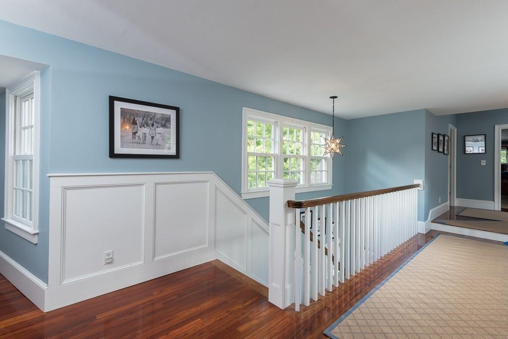 44 Middle Street Hingham, MA 02043 - Photo 12 of 23 a view of hallway with stairs and wooden floor