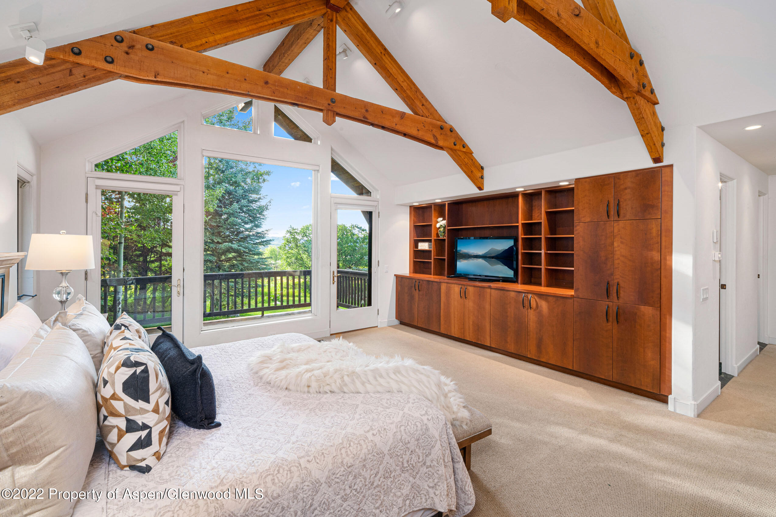 61 Primrose Path Aspen, CO 81611 - Photo 13 of 48 a bed room with a bed and a television