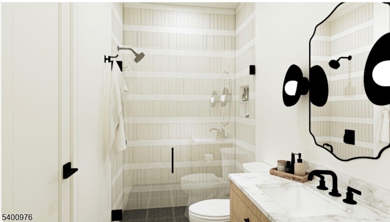 43 Orchard Road Florham Park, NJ 07932 - Photo 13 of 36 a bathroom with a sink a toilet and shower