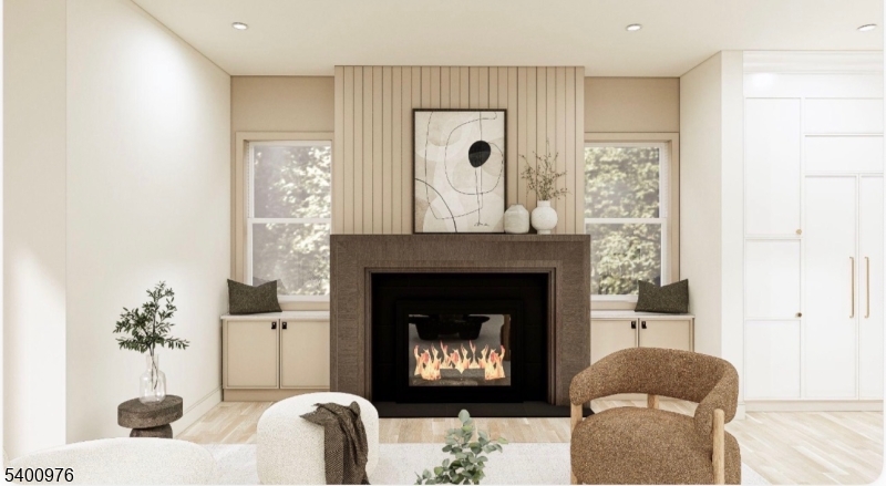 43 Orchard Road Florham Park, NJ 07932 - Photo 7 of 36 a living room with furniture and a fireplace