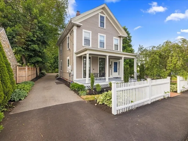 a front view of a house with porch
