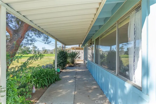 a view of a yard with a tree