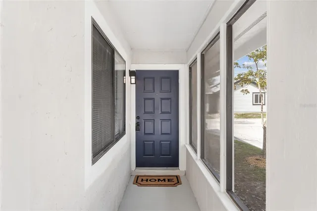 a view of an entryway door