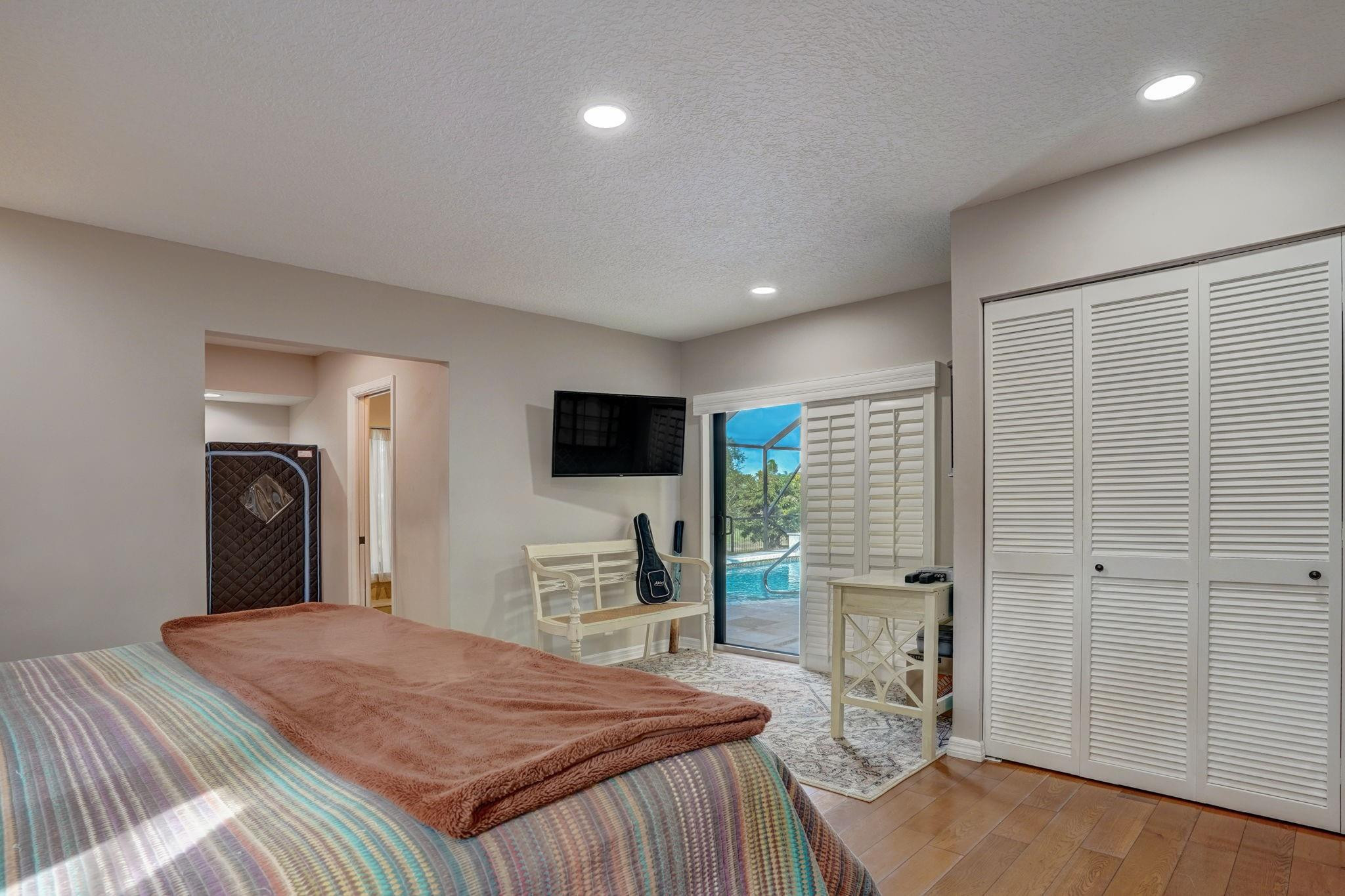 10377 185th Street South Boca Raton, FL 33498 - Photo 21 of 47 Master bedroom overlooks pool area