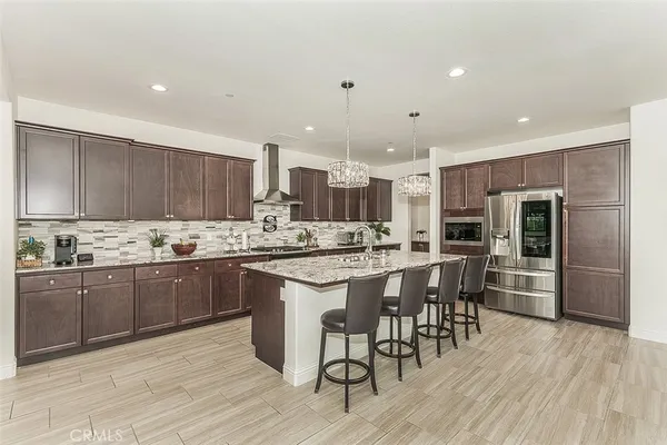 a kitchen with lots of counter top space