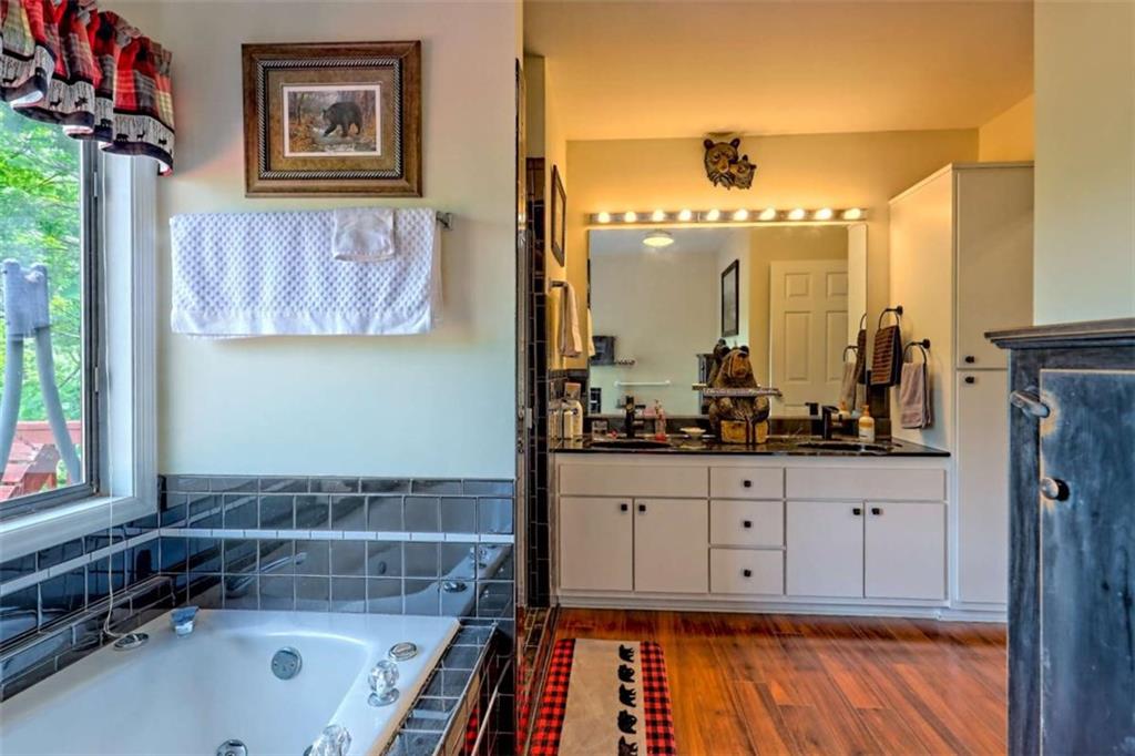 995 Glassy Mountain Road Hiawassee, GA 30546 - Photo 44 of 87 a bathroom with a bathtub and a sink