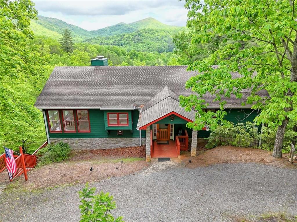 995 Glassy Mountain Road Hiawassee, GA 30546 - Photo 74 of 87 front view of a house with a porch