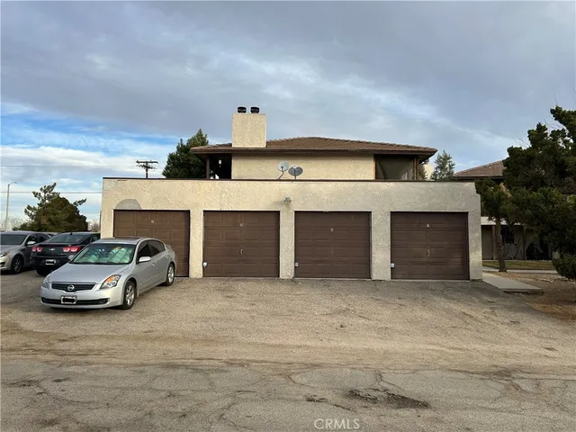 a view of a car in garage
