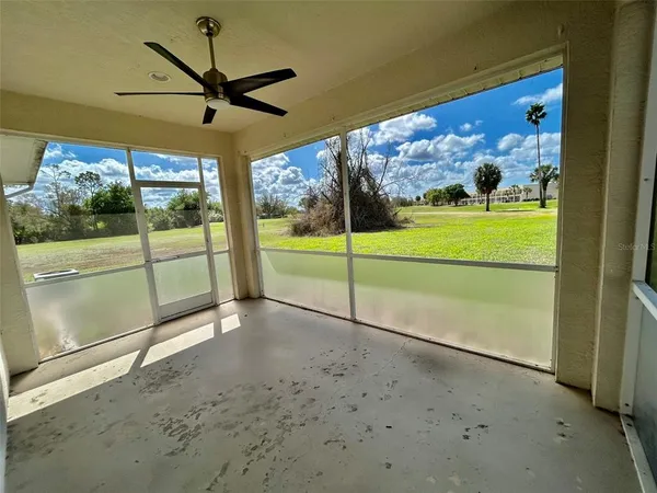 a view of a garden from a windows