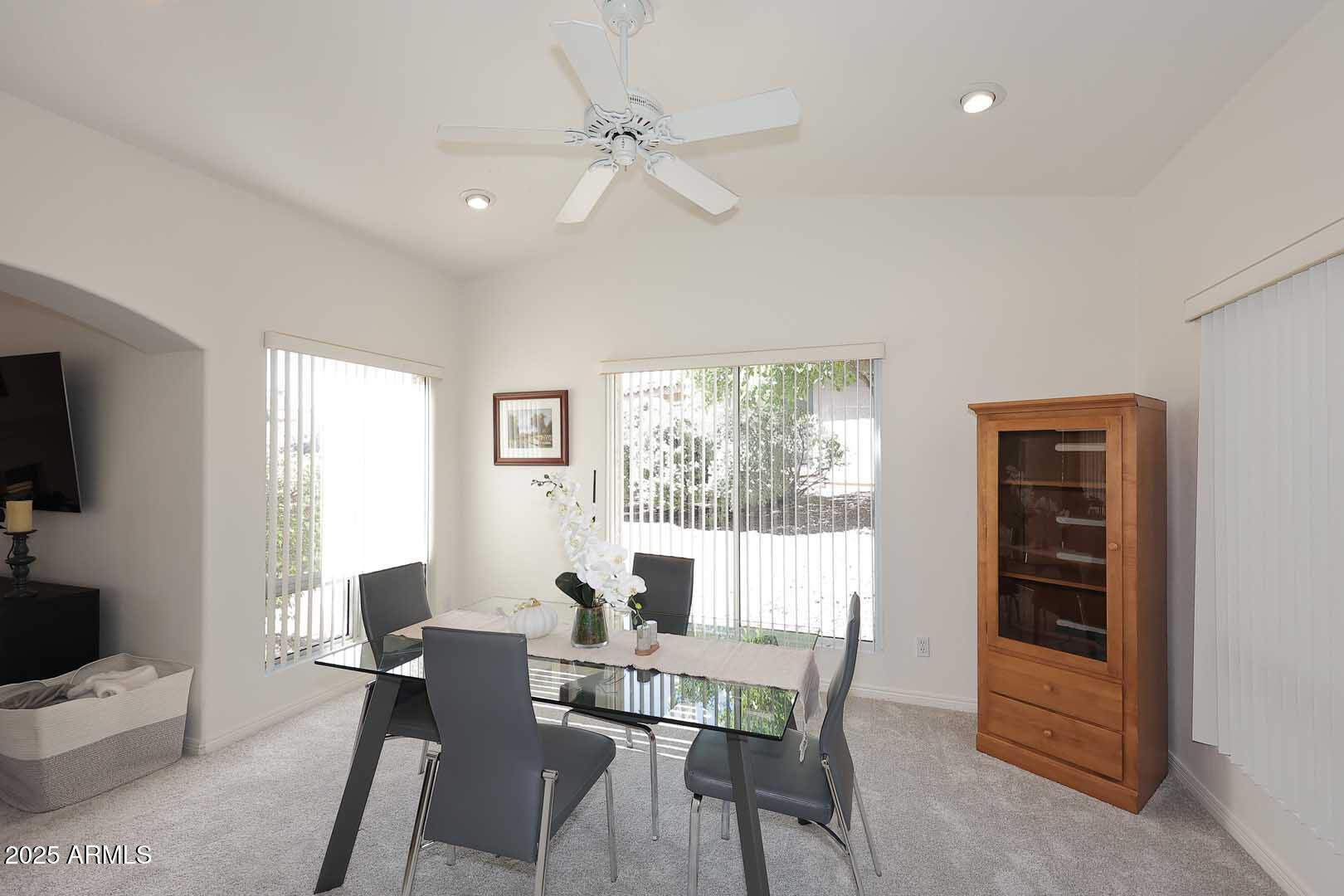 18510 East Leather Lane Rio Verde, AZ 85263 - Photo 14 of 67 a view of a dining room with furniture window and outside view