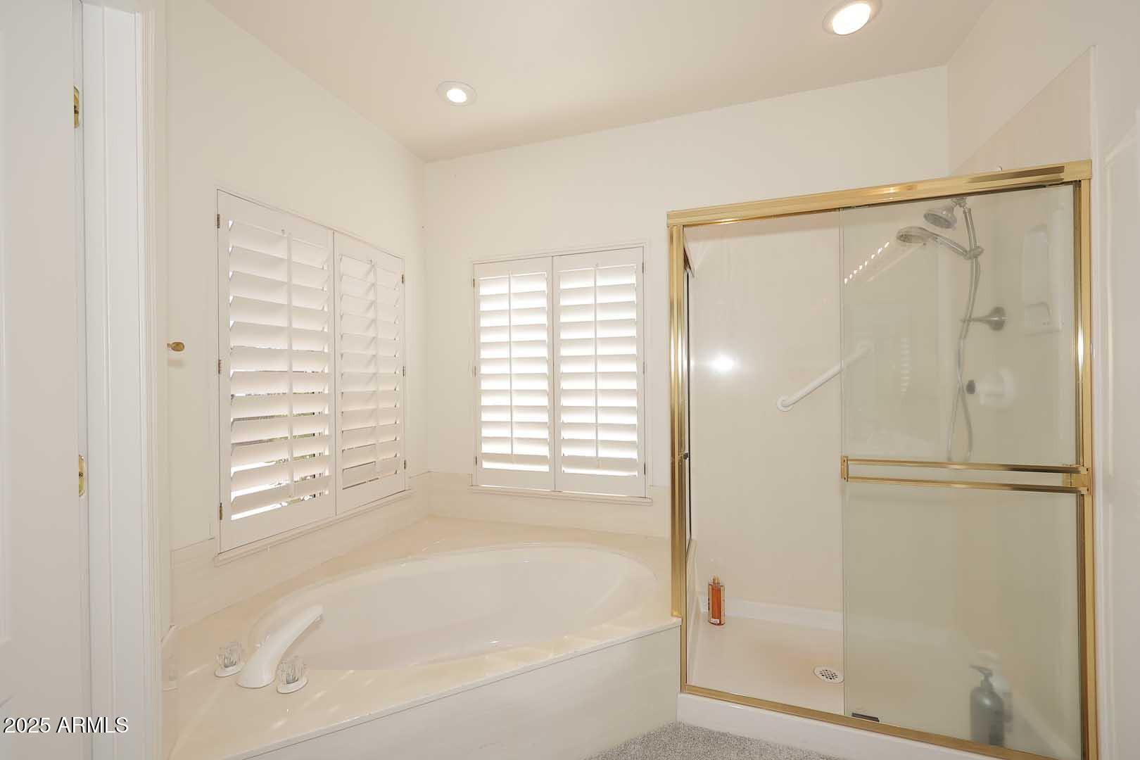 18510 East Leather Lane Rio Verde, AZ 85263 - Photo 31 of 67 a bathroom with a bathtub and a shower