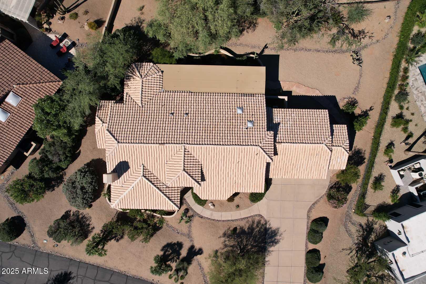 18510 East Leather Lane Rio Verde, AZ 85263 - Photo 57 of 67 an aerial view of a house with garden