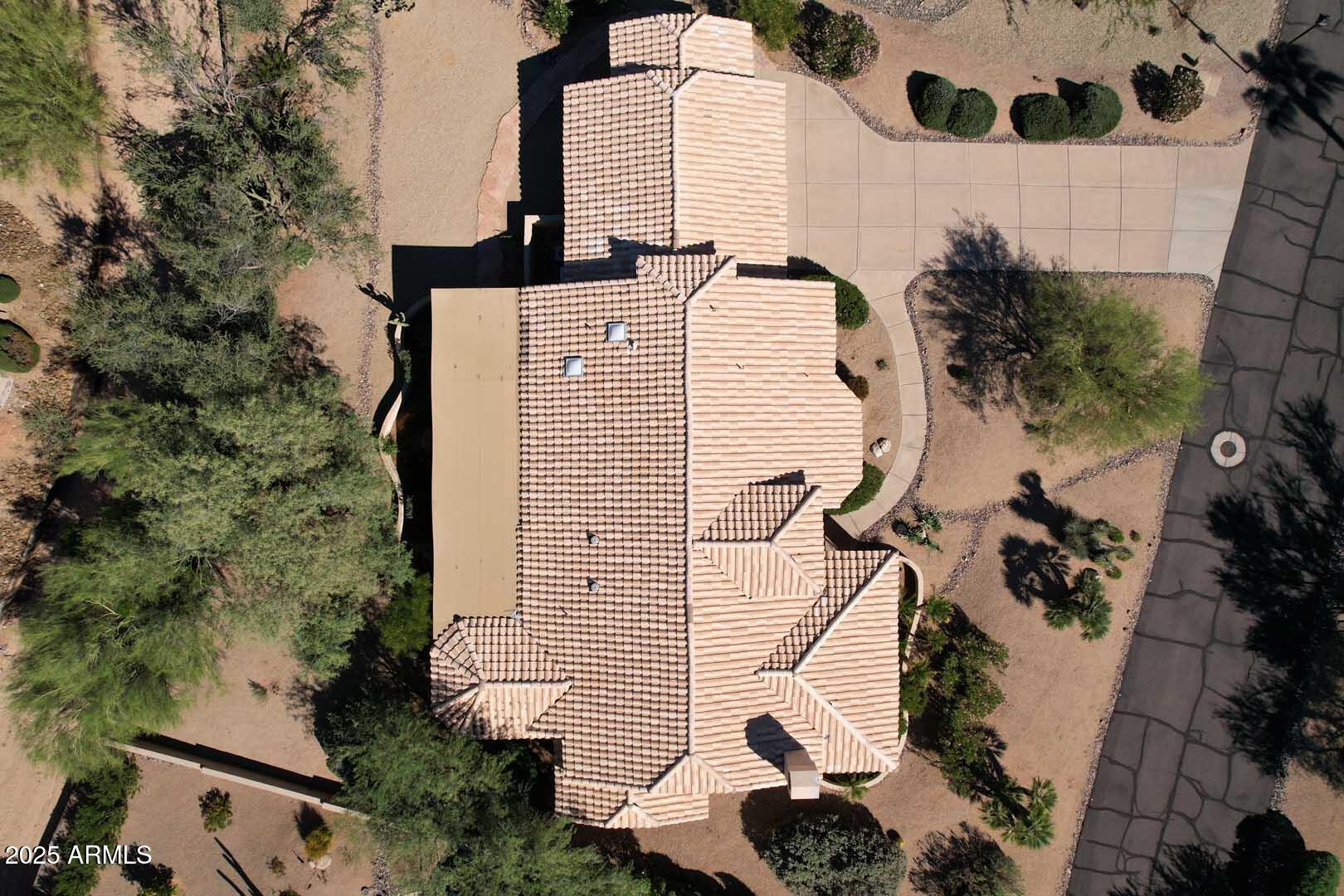 18510 East Leather Lane Rio Verde, AZ 85263 - Photo 58 of 67 an aerial view of a house with a yard