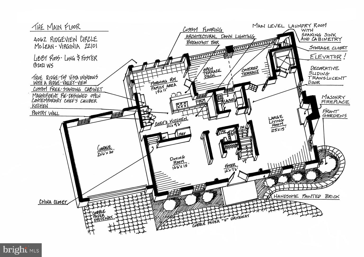4062 Ridgeview Circle McLean, VA 22101 - Photo 54 of 56 Main Level Floor Plan