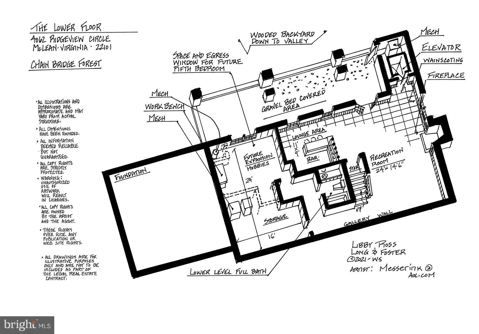 4062 Ridgeview Circle McLean, VA 22101 - Photo 56 of 56 Lower Level Floor Plan