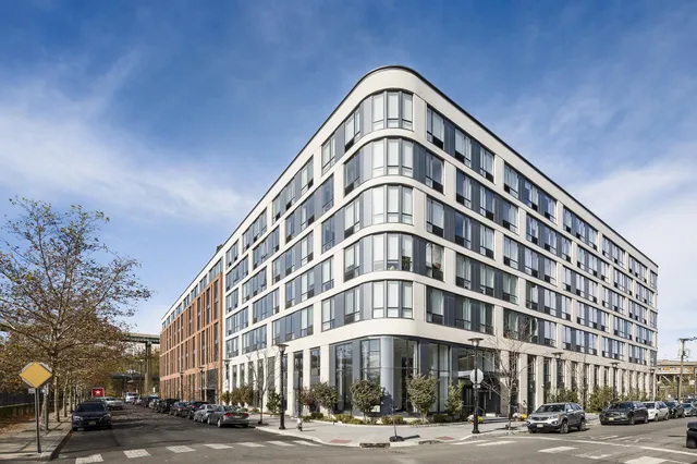 a front view of a building