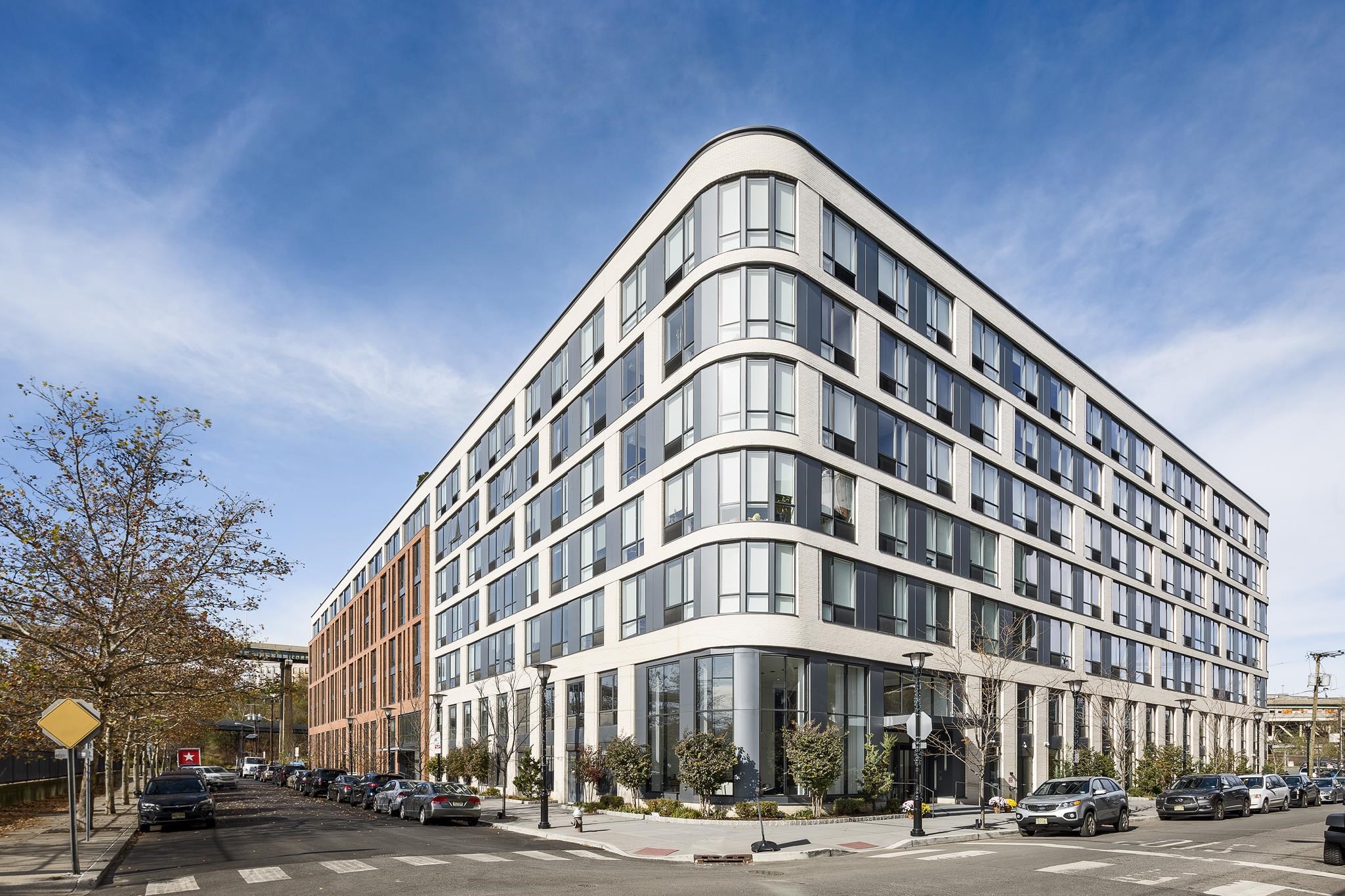 a front view of a building