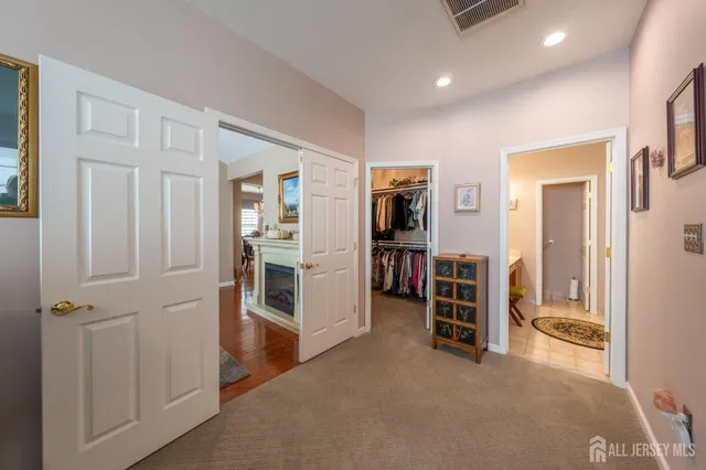 wooden floor and closet in a room