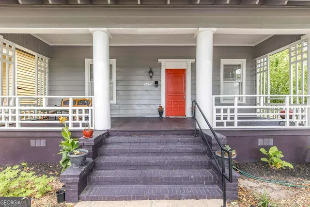 a front view of a house