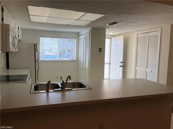 a view of a counter top space in a hall