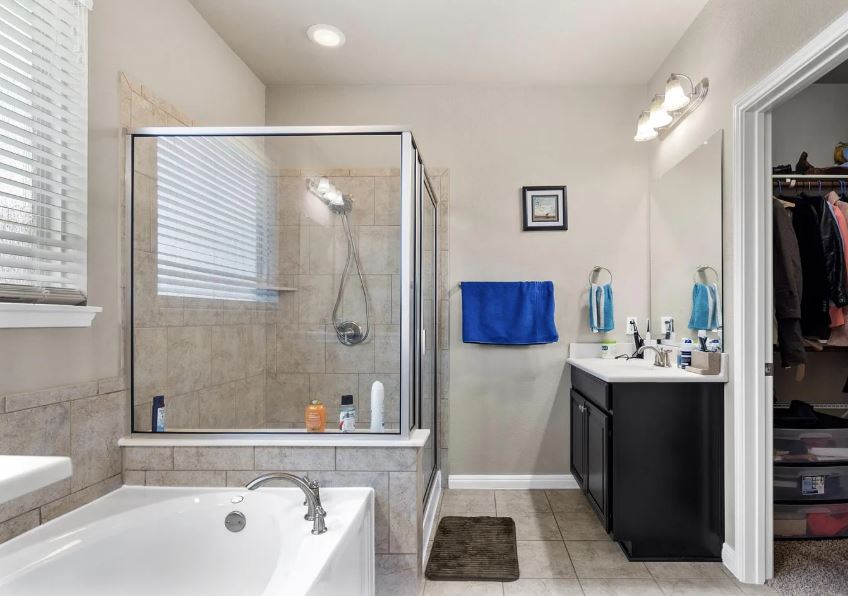 2781 Santa Ana Lane Round Rock, TX 78665 - Photo 14 of 22 a bathroom with a tub sink and mirror