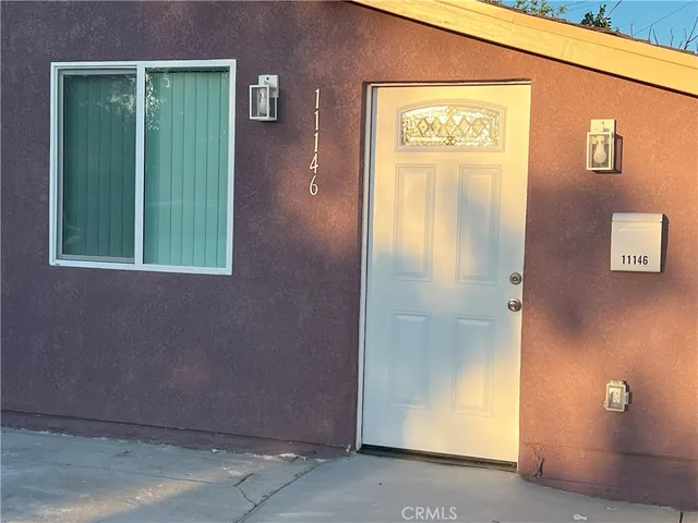 a view of a door of the house