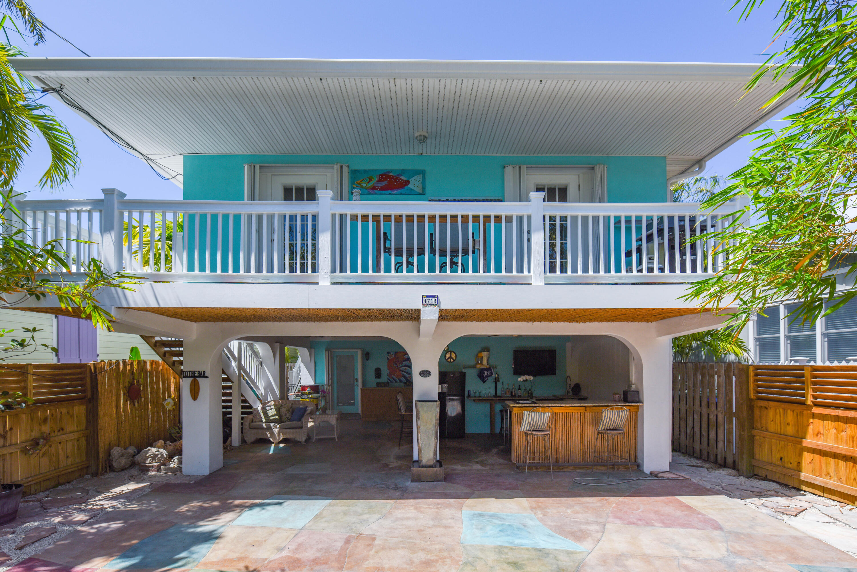 a view of a house with roof deck