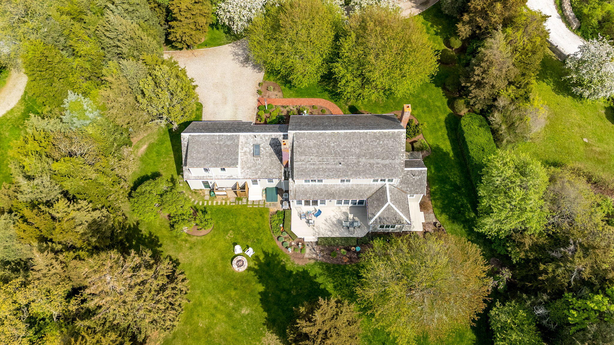 46 Freeman Lane Orleans, MA 02653 - Photo 4 of 74 an aerial view of a house with a yard swimming pool and garden