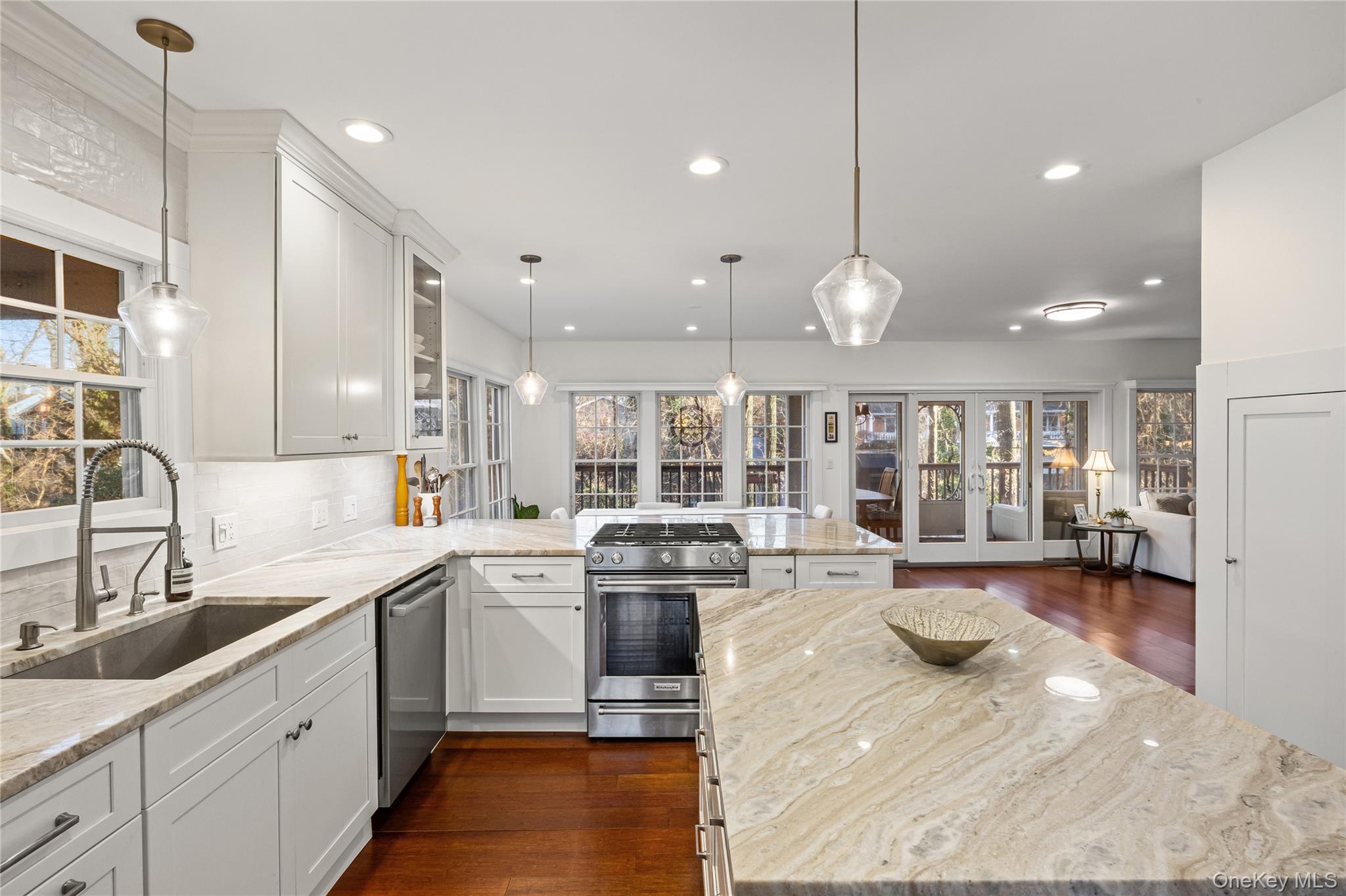 2 Walnut Avenue Setauket, NY 11733 - Photo 7 of 48 Newly renovated EIK with custom cabinetry, moldings, Dolomite countertops and SS appliances