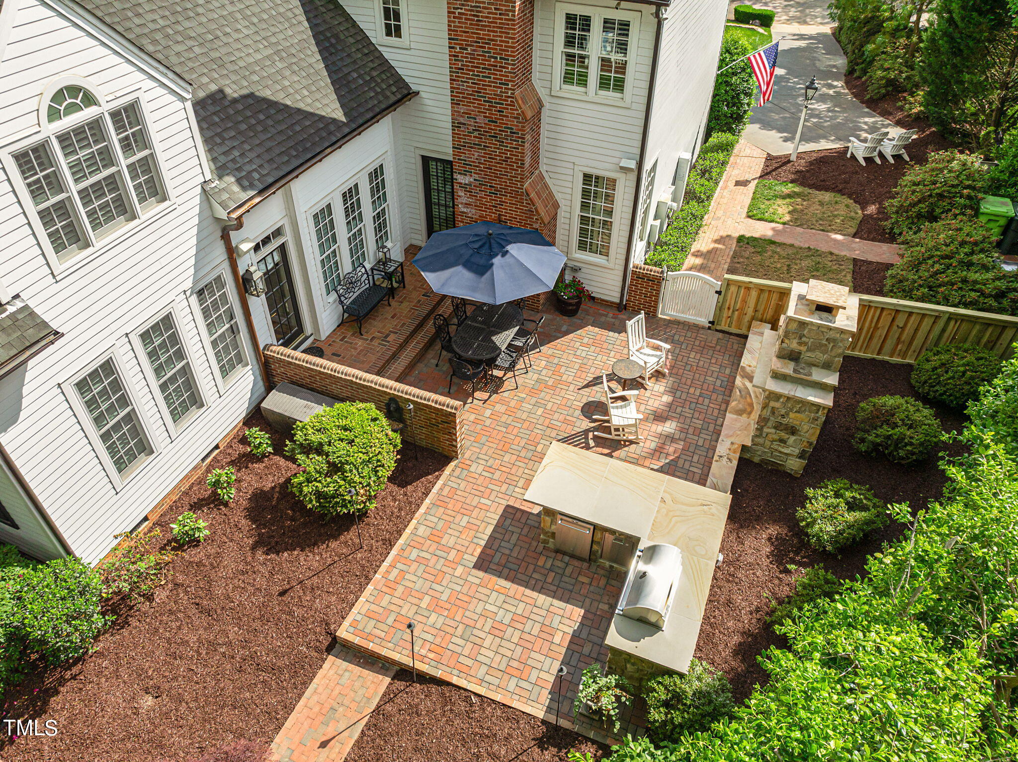 2335 Hales Road Raleigh, NC 27608 - Photo 7 of 65 an aerial view of a house with wooden floor and outdoor seating