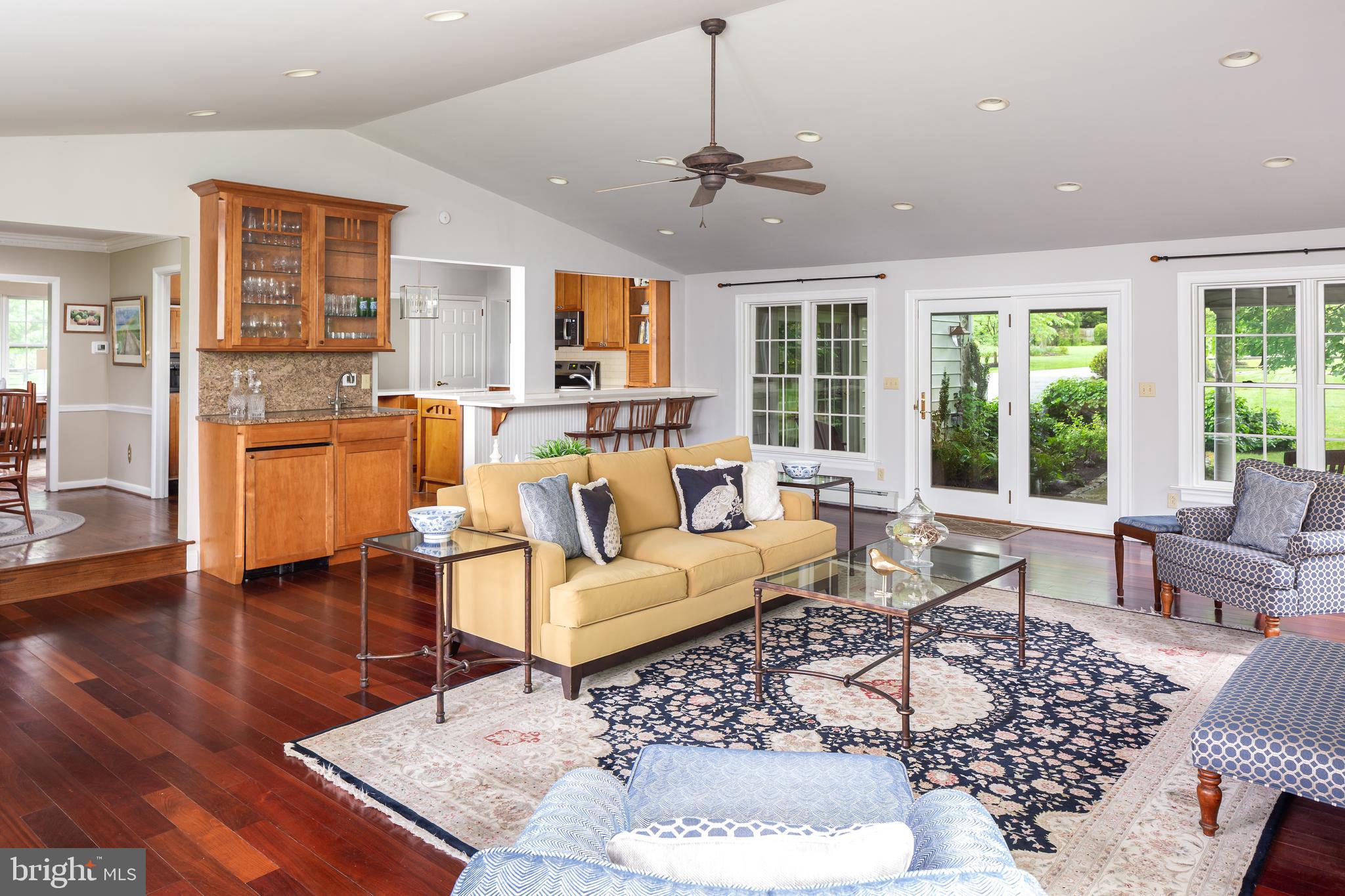 605 Golf Club Road Newtown Square, PA 19073 - Photo 19 of 45 Great Room w/ Wet Bar and Door to Side Porch