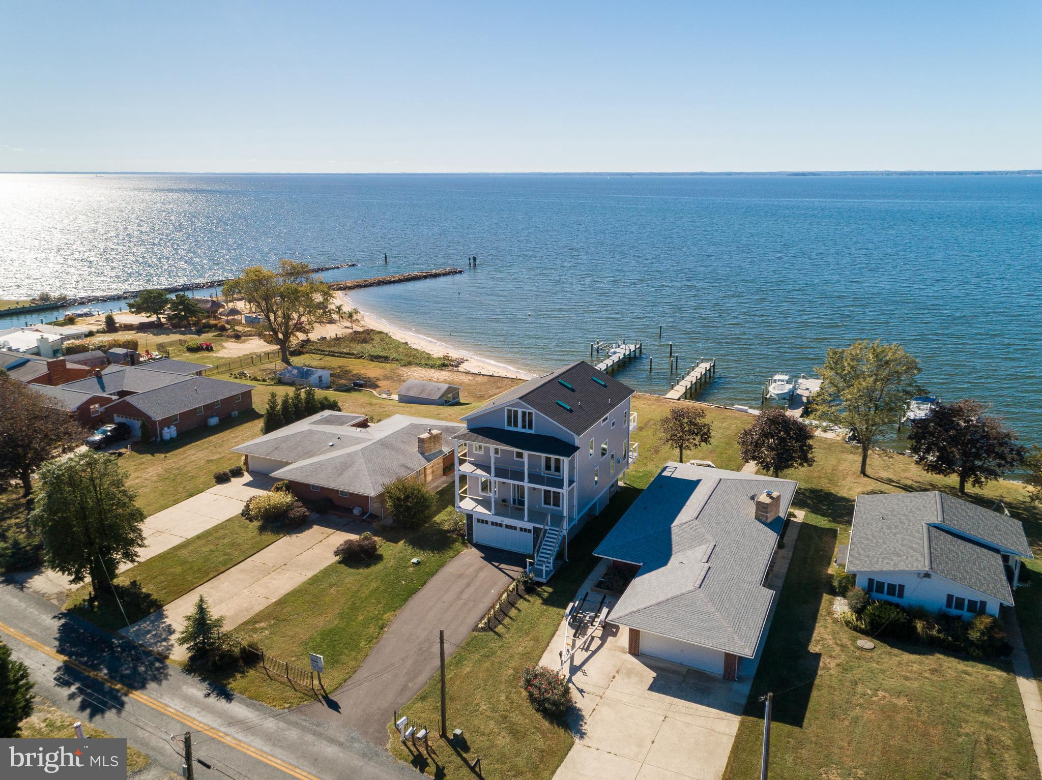810 Kentmorr Road Stevensville, MD 21666 - Photo 47 of 58 Aerial View looking at house & Chesapeake Bay
