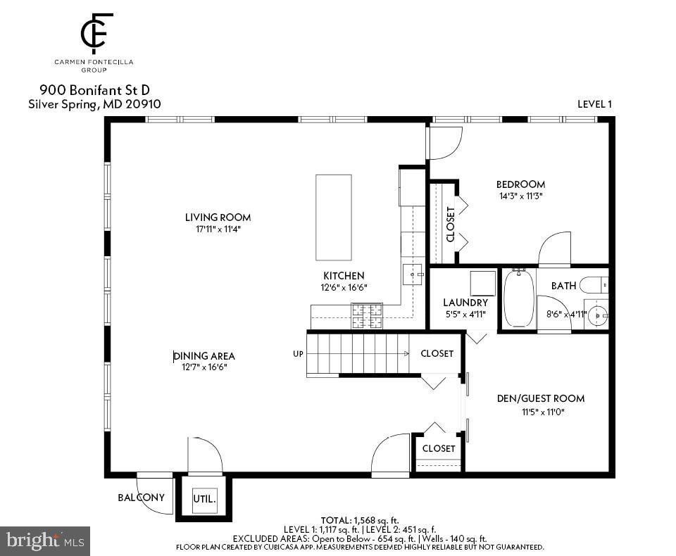 900 Bonifant Street, Unit D Silver Spring, MD 20910 - Photo 53 of 54 a picture of a floor plan
