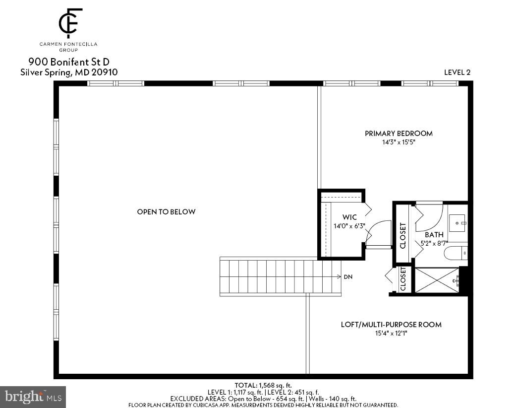 900 Bonifant Street, Unit D Silver Spring, MD 20910 - Photo 54 of 54 Upper level floor plan