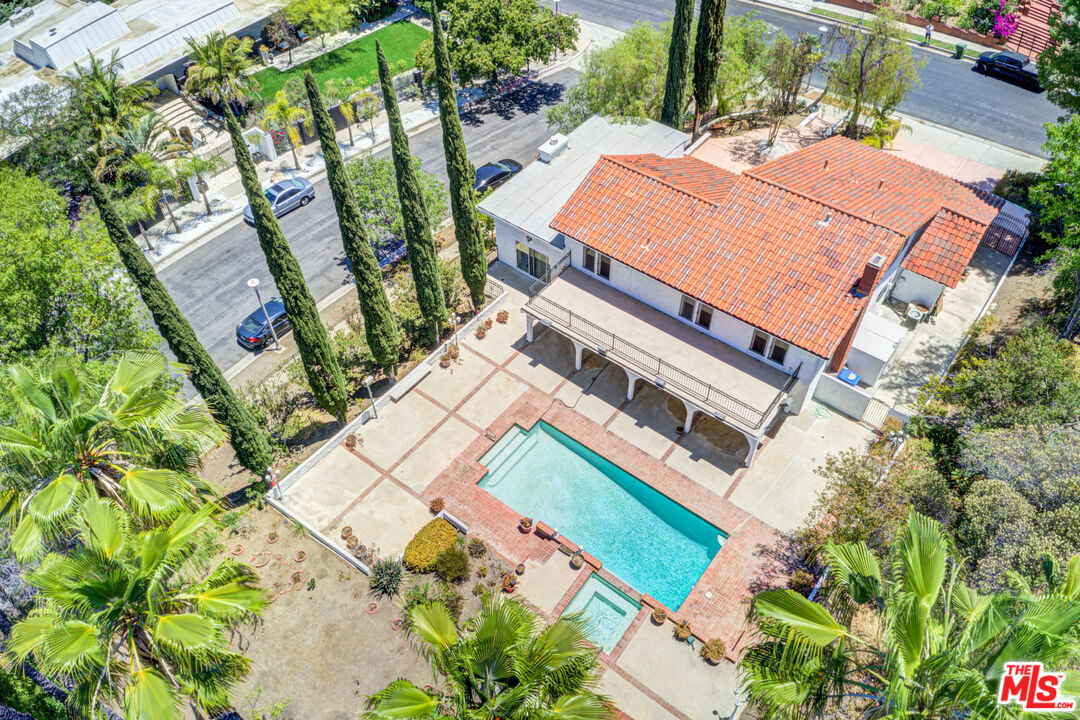 4041 Alonzo Avenue Encino, CA 91316 - Photo 2 of 41 an aerial view of a house with a yard and a garden