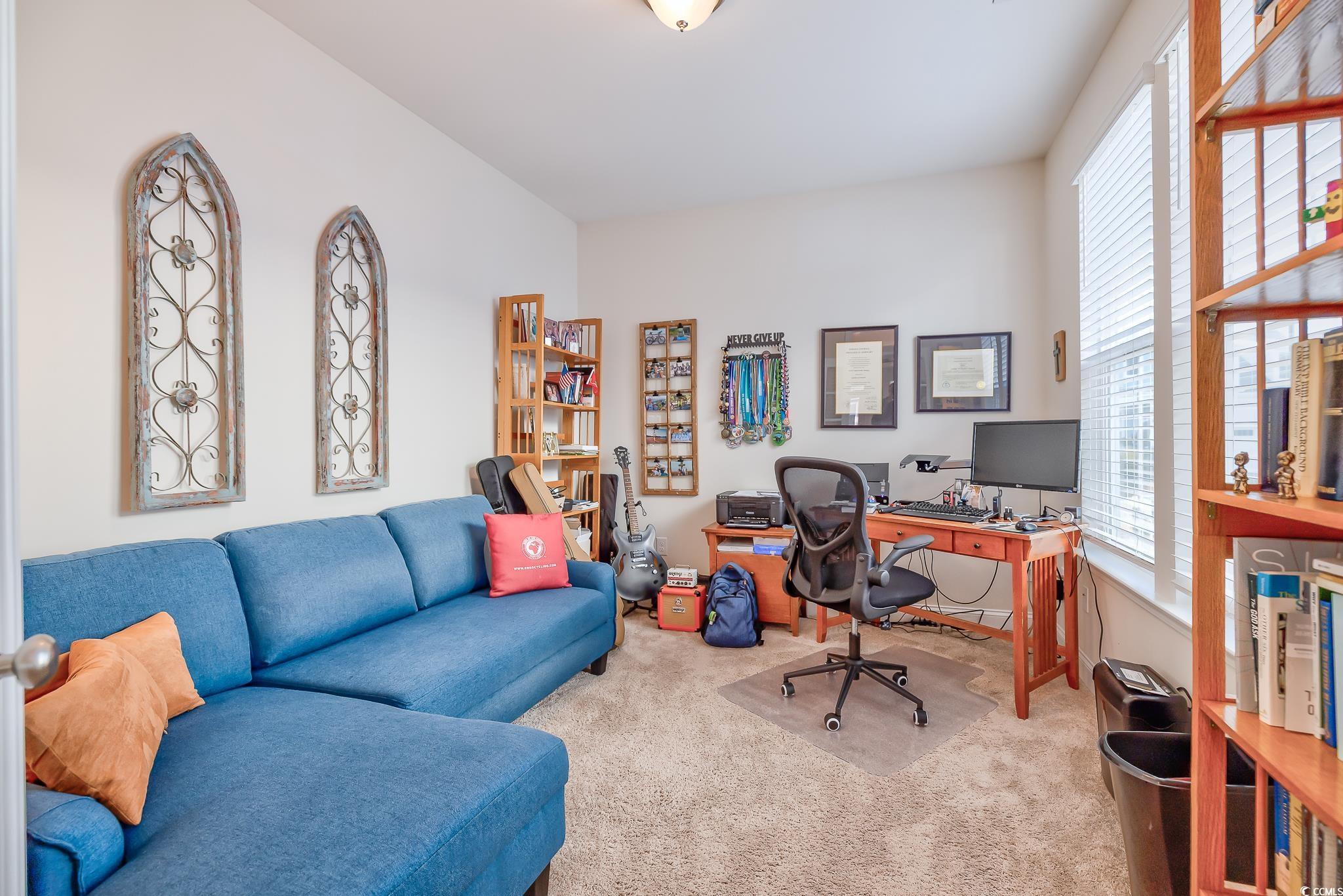 2052 Silver Island Way Murrells Inlet, SC 29576 - Photo 15 of 24 Home office with carpet flooring