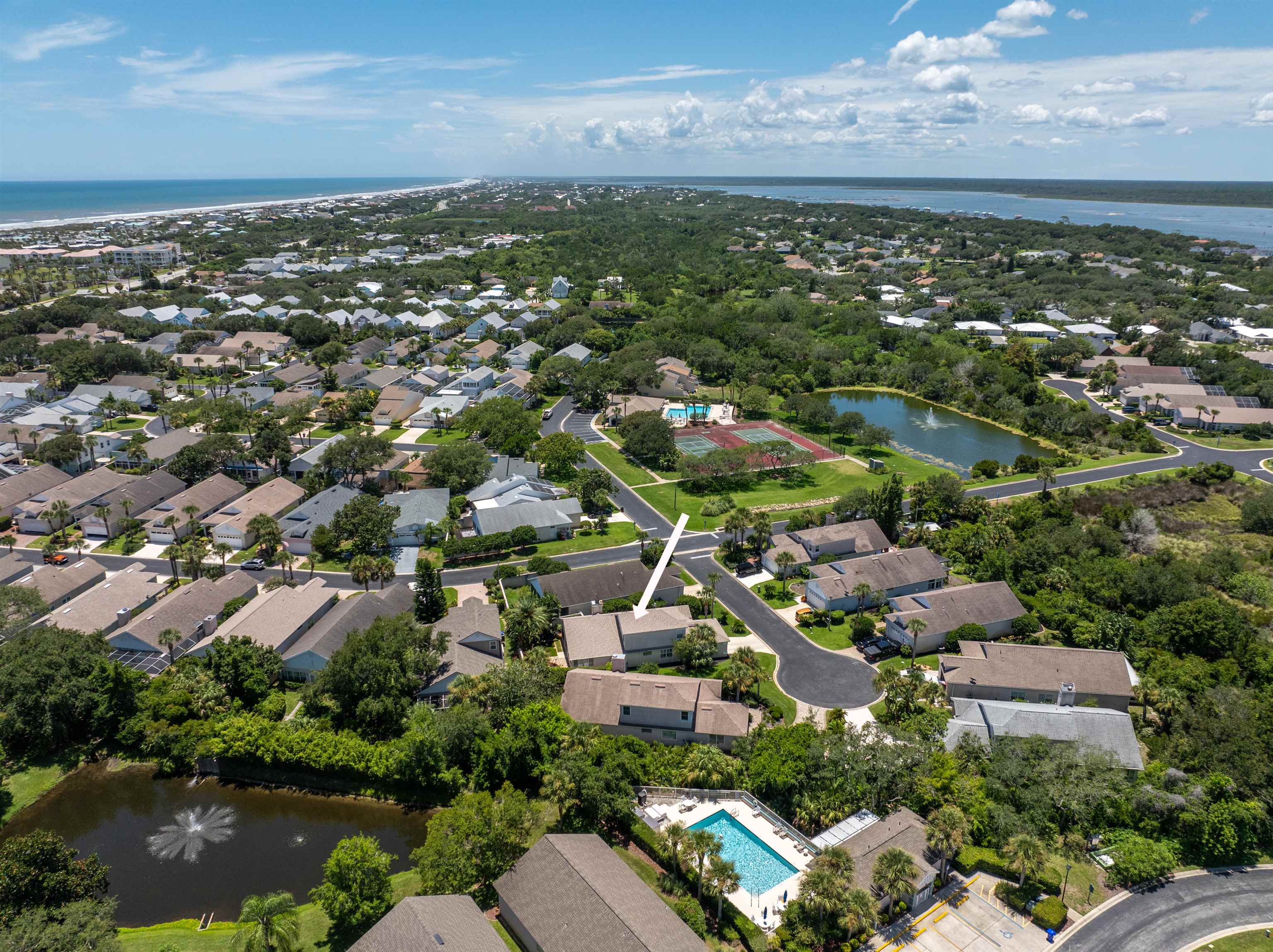 362 Monika Place St. Augustine, FL 32080 - Photo 39 of 42 an aerial view of residential houses with outdoor space and lake view