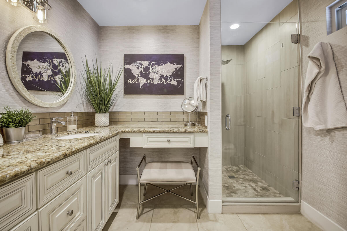 2230 Tamarisk Road Palm Springs, CA 92262 - Photo 51 of 66 a bathroom with a granite countertop sink mirror and vanity