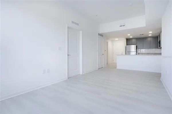 a view of a kitchen with a sink
