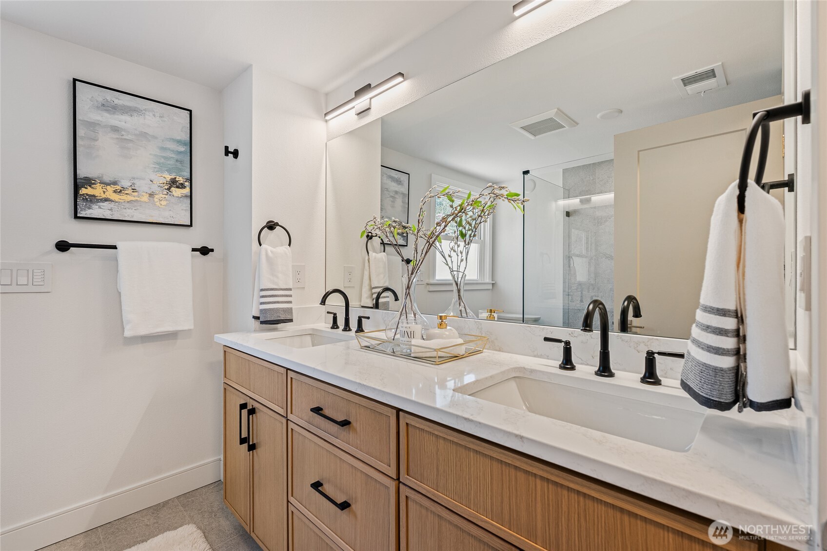1710 Northeast 104th Street Seattle, WA 98125 - Photo 28 of 40 a bathroom with a sink and a mirror