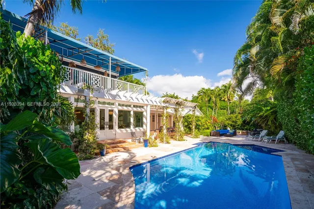 a view of a house with a swimming pool