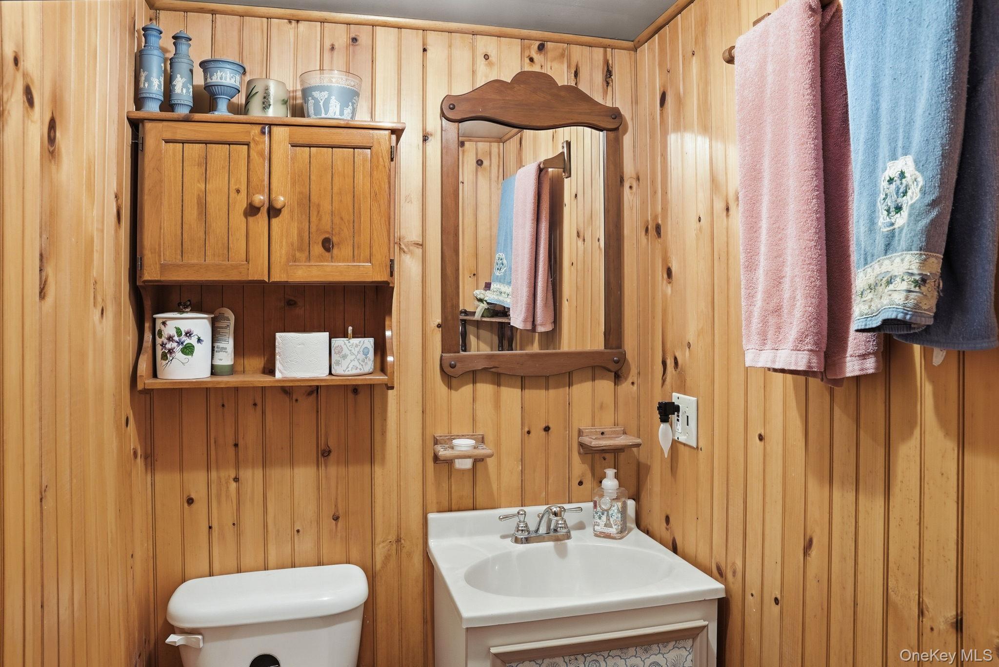 370 Starlight Road Monticello, NY 12701 - Photo 34 of 49 a bathroom with a sink a toilet and a mirror