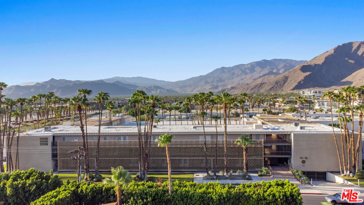 277 East Alejo Road, Unit 119 Palm Springs, CA 92262 - Photo 3 of 46 a view of a city with a building in the background