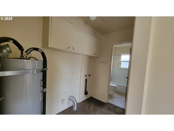 a open hall with a toilet