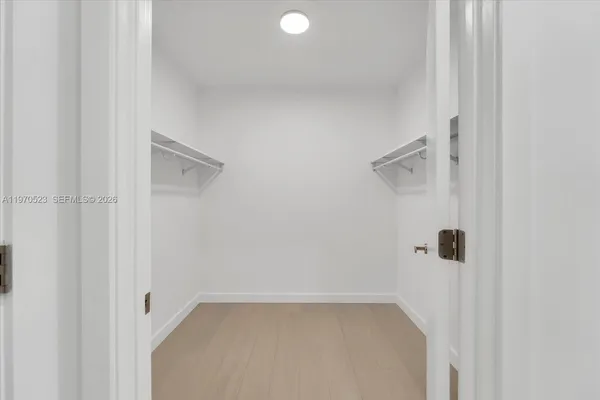 a view of a walk in closet