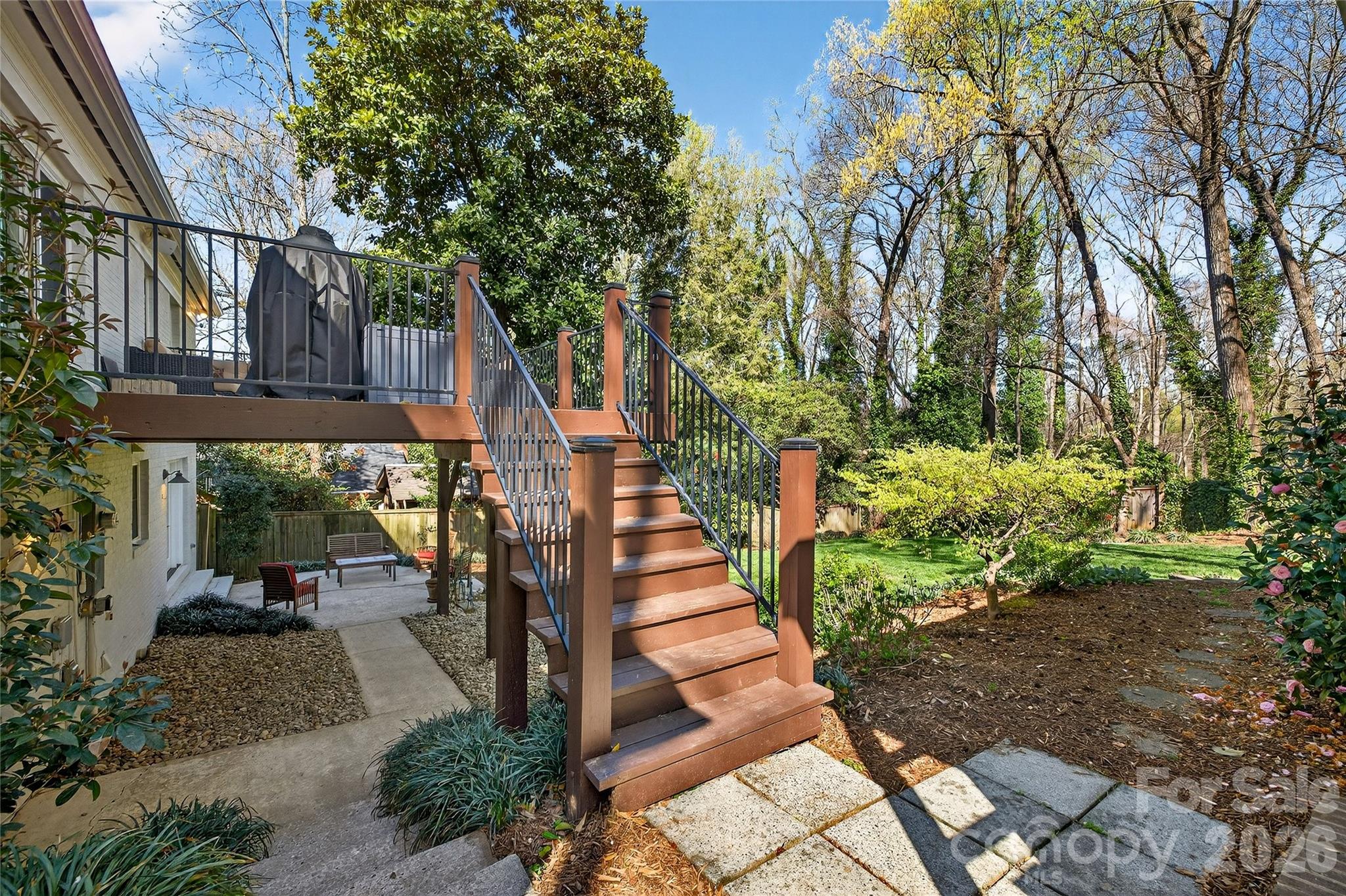 3717 Riverbend Road Charlotte, NC 28210 - Photo 34 of 41 a view of a garden with sitting area