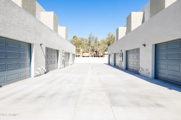 a view of a white building